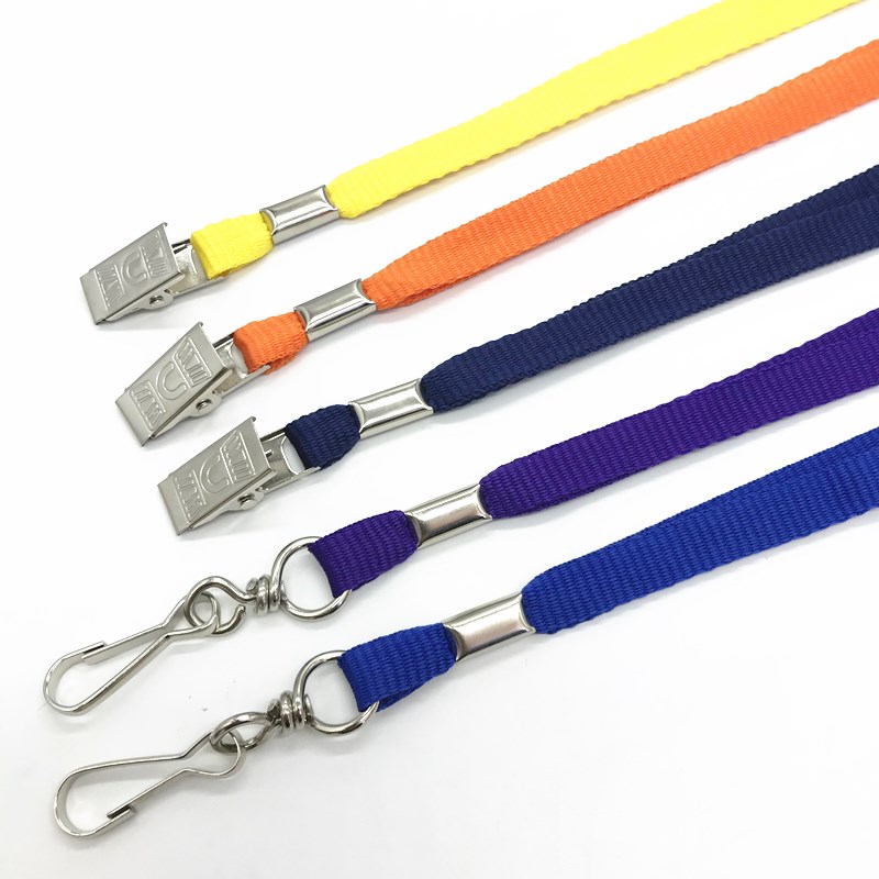 10mm blank polyester mobile phone lanyard customized hardware accessories with metal clip