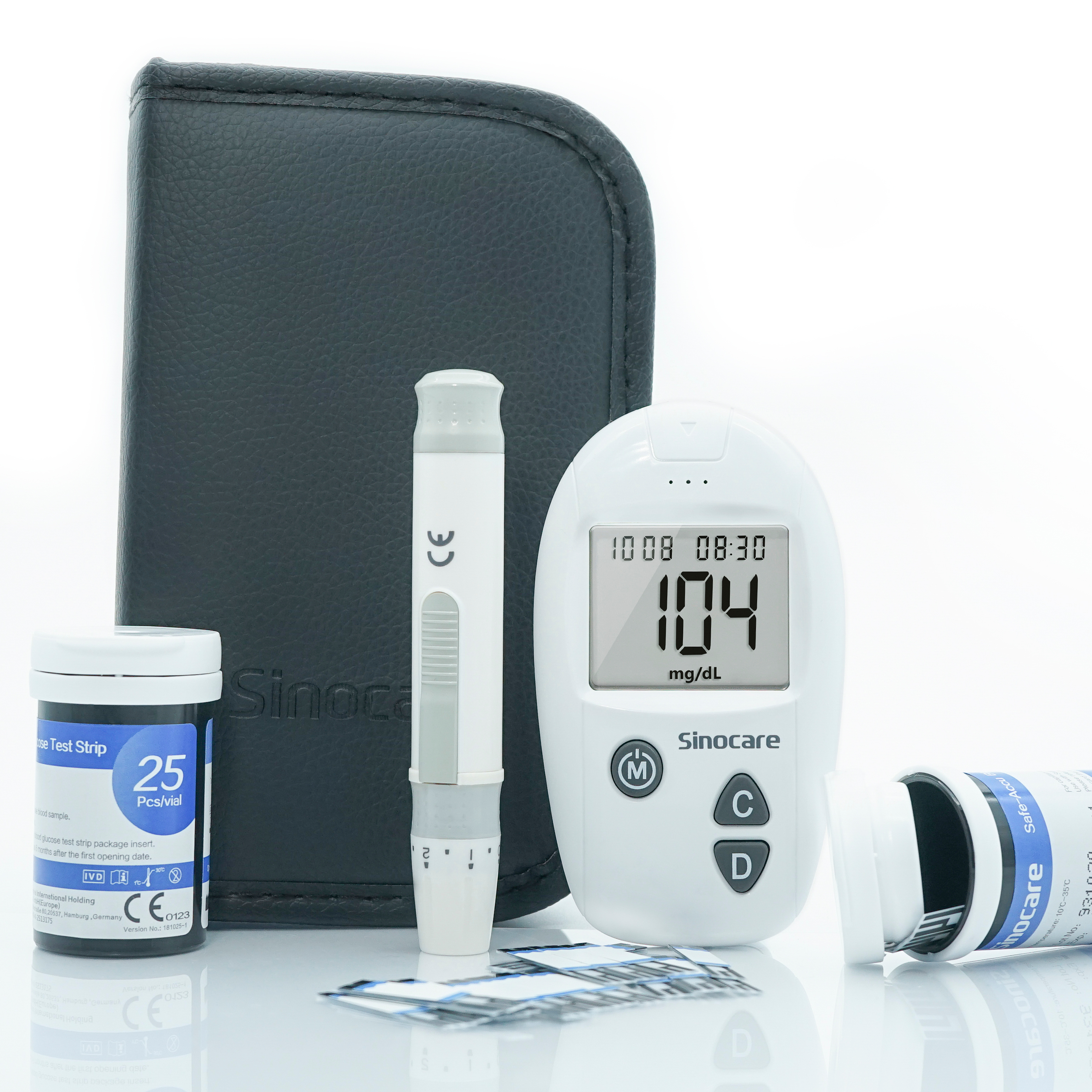 Home use Digital Portable Blood Sugar Test Machine Diabetes Glucometer