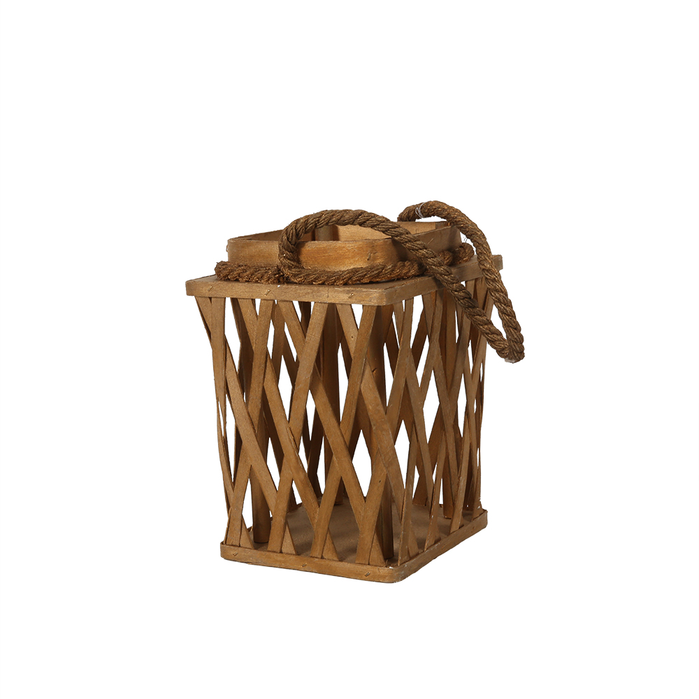 Cheap Price Exquisite Ornament Excellent Handmade Works Wooden Lantern Home Decoration Easter Brown Candlestick Holder