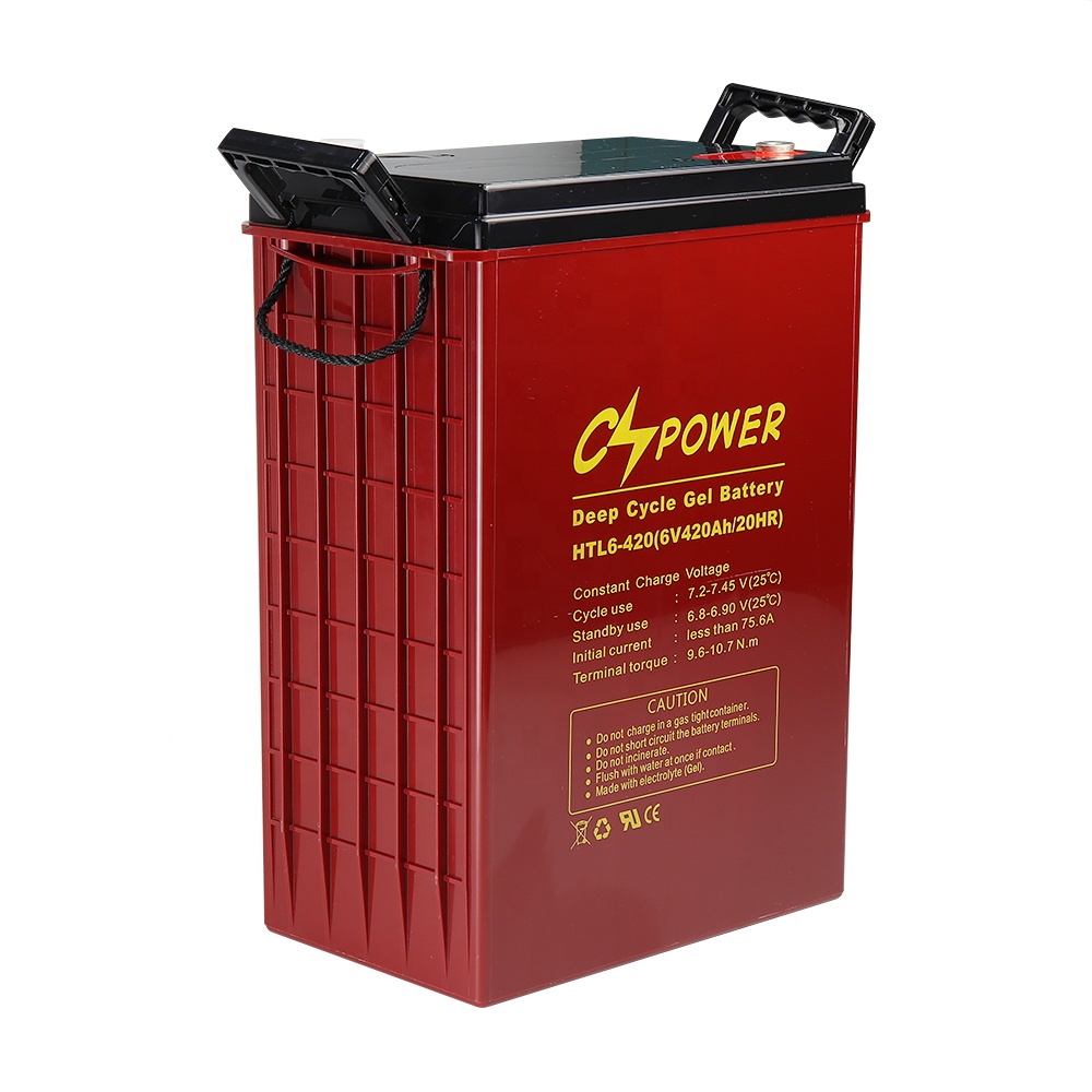 CSPOWER HTL6-420 гелевая батарея с глубоким циклом 6 в 1600 Ач 3 года, 3 года, 20 лет, красный цвет, 8507200000 циклов, приемлемы 3% </месяц