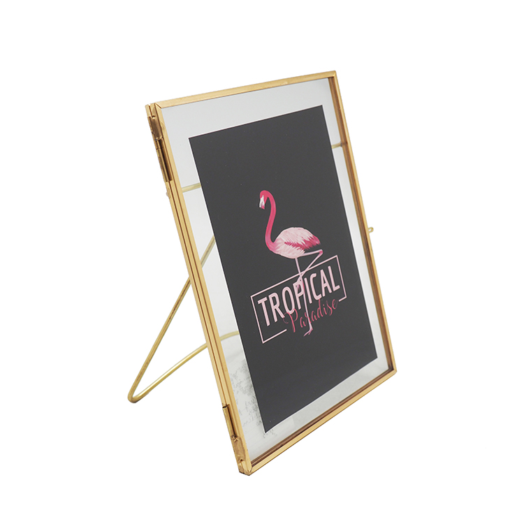 Gold Metal Photo Frame Modern Concise Photo Use Glass Frame Wedding Photo Frame