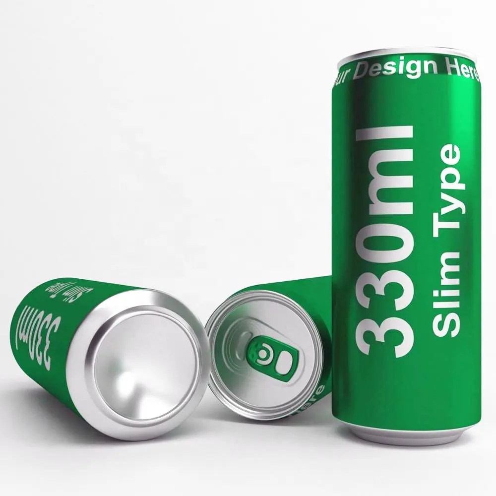 Can Manufacturers 330 355 473 500ml Aluminum Cans For B64 202 Easy Open Lid Carbonated Drinks Soda Beer Juice