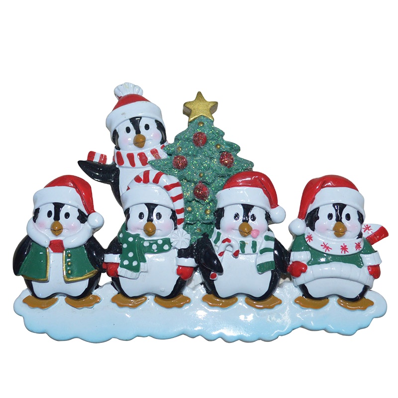 3D polyresin water transfer printing cute cartoon Christmas style gift resin fridge magnet