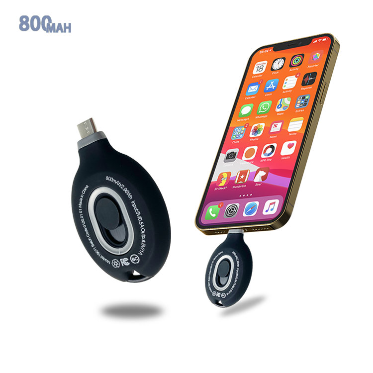 Amazon Hot Sale Power Fob Portable Phone Charger Power Bank For iPhone IOS Devices With Micro USB Mobile Charger Connection