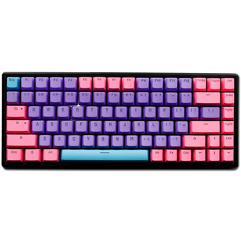 Механическая клавиатура Royal Kludge RK RK84, персонализированная аниме doubleshot pbt, колпачки для клавиш с 84 клавишами
