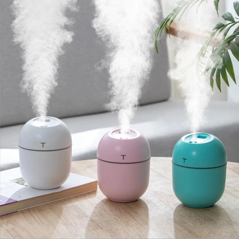 Home Car USB Fogger Mist Maker Ultrasonic Mini Air Humidifier Essential Oil Diffuser with LED Night Lamp