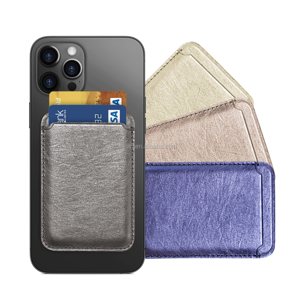RFID Magsafes биоразлагаемый кожаный чехол для мобильного телефона ID карты для iPhone 12 mini 12 Pro Max Wallet