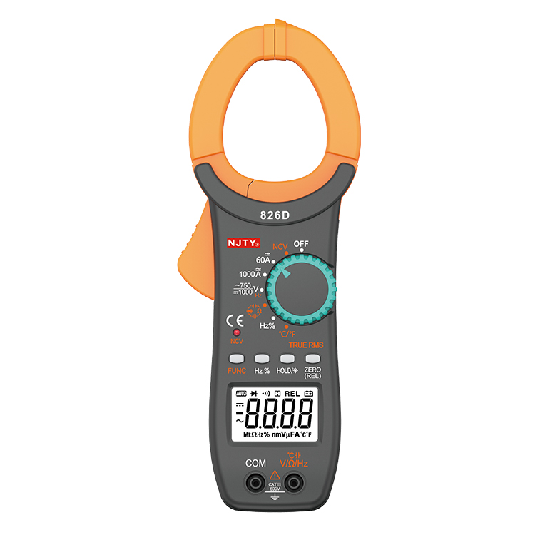 6000 Counts Digital Clamp Meter With Non Contact Voltage Connector Voltage Current Capacitance Resistance Test
