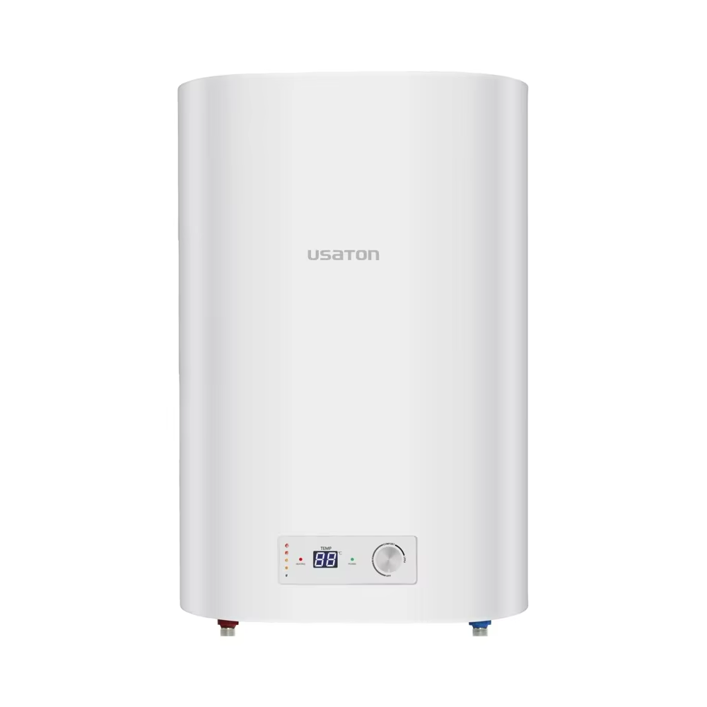China Factory's 50L Freestanding Electric Hot Water Heater Tank Boiler Dual Tank Electric Water Heater LED English Household Use