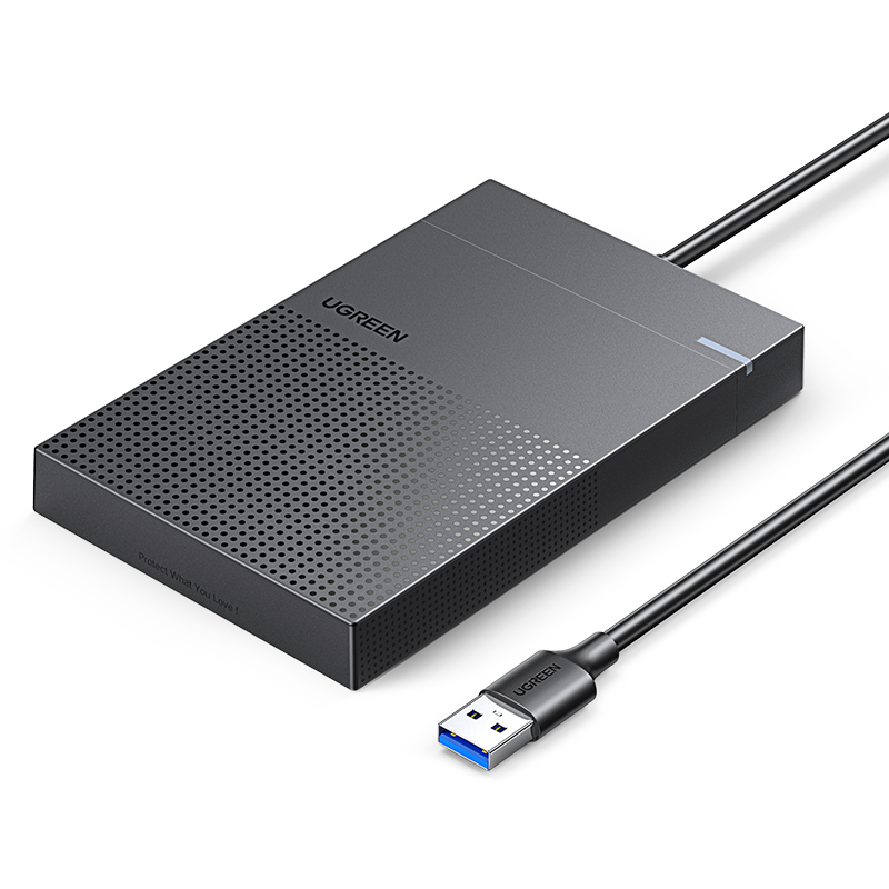 UGREEN 2,5 дюймов корпус жесткого диска интегрирован с кабелем 1,6 фута без SATA на USB внешний SATA SSD жесткий диск чехол