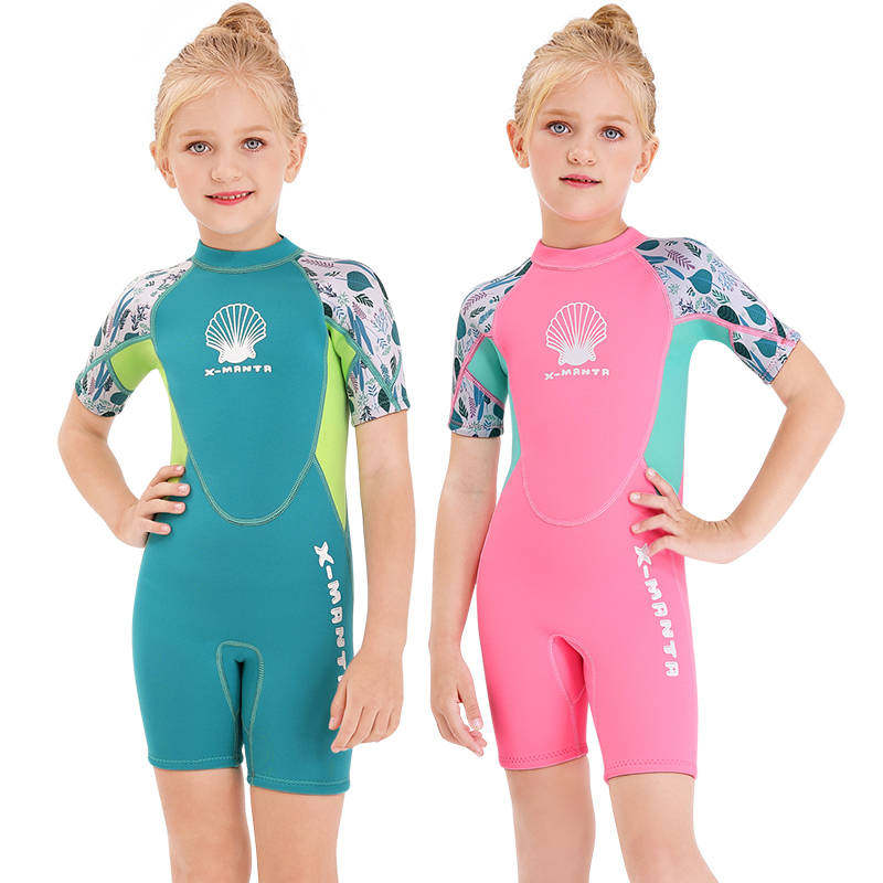 Neoprene Surfing One Piece Swimsuit For Girls Keep Warm Long Sleeve Diving Suit Back Zipper Surf 2.5mm Wetsuits
