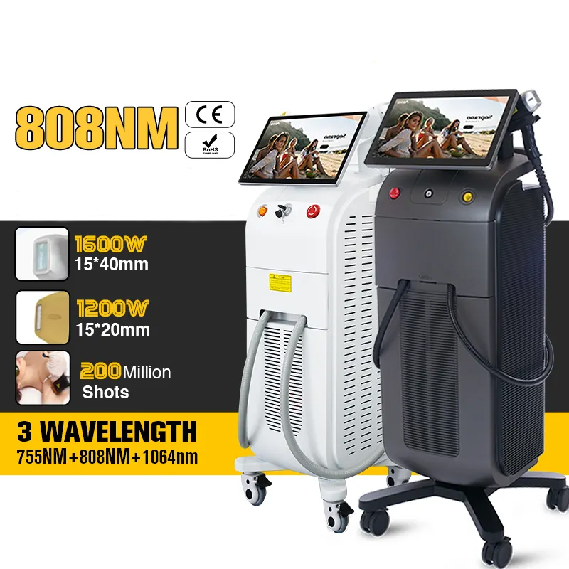 808nm high power professional laser diodo ice diode laser hair removal machine 3 wave