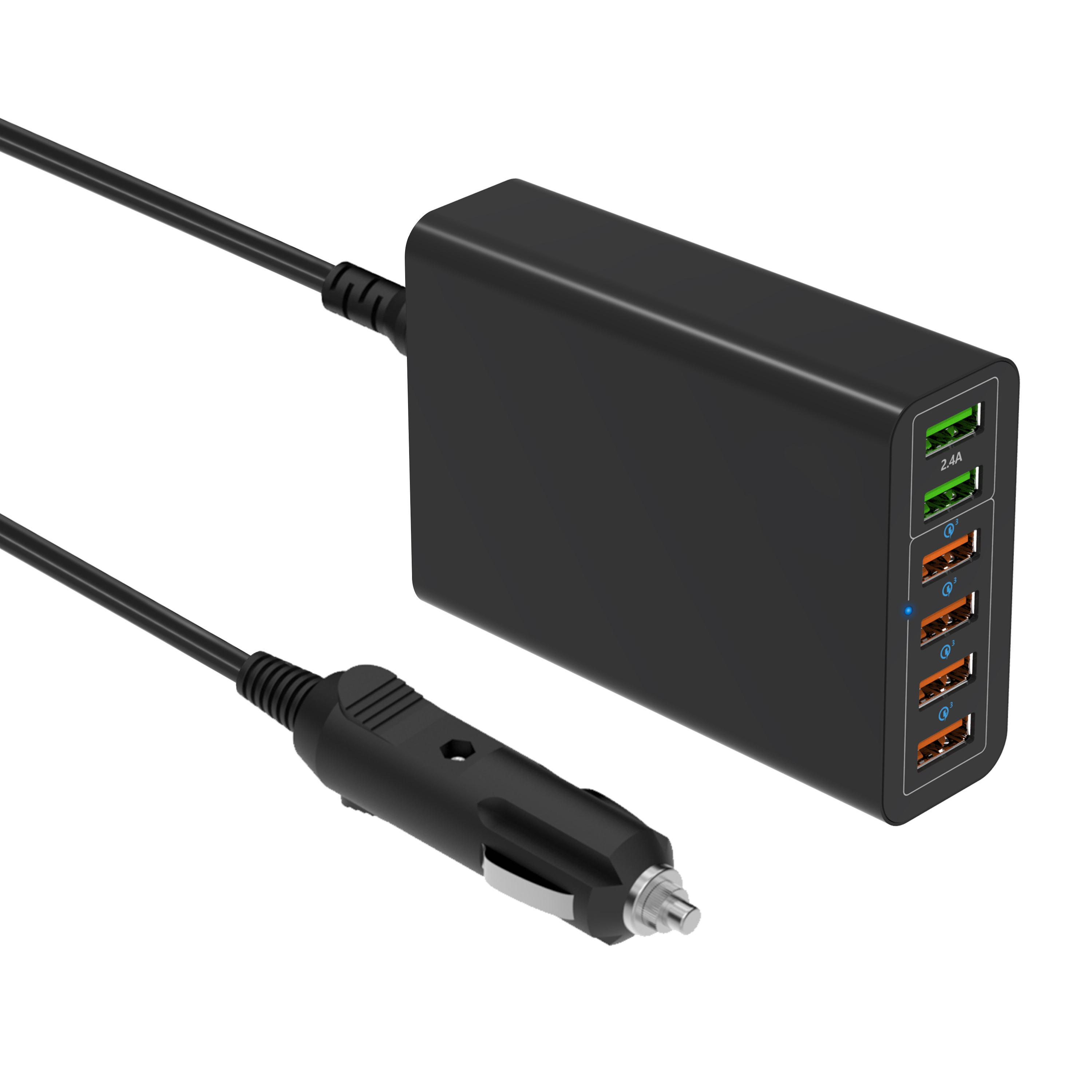 HUNDA горячая Распродажа 96 Вт 6 USB портов QC3.0 быстрая зарядка автомобильное зарядное устройство для телефона/ноутбука/камеры