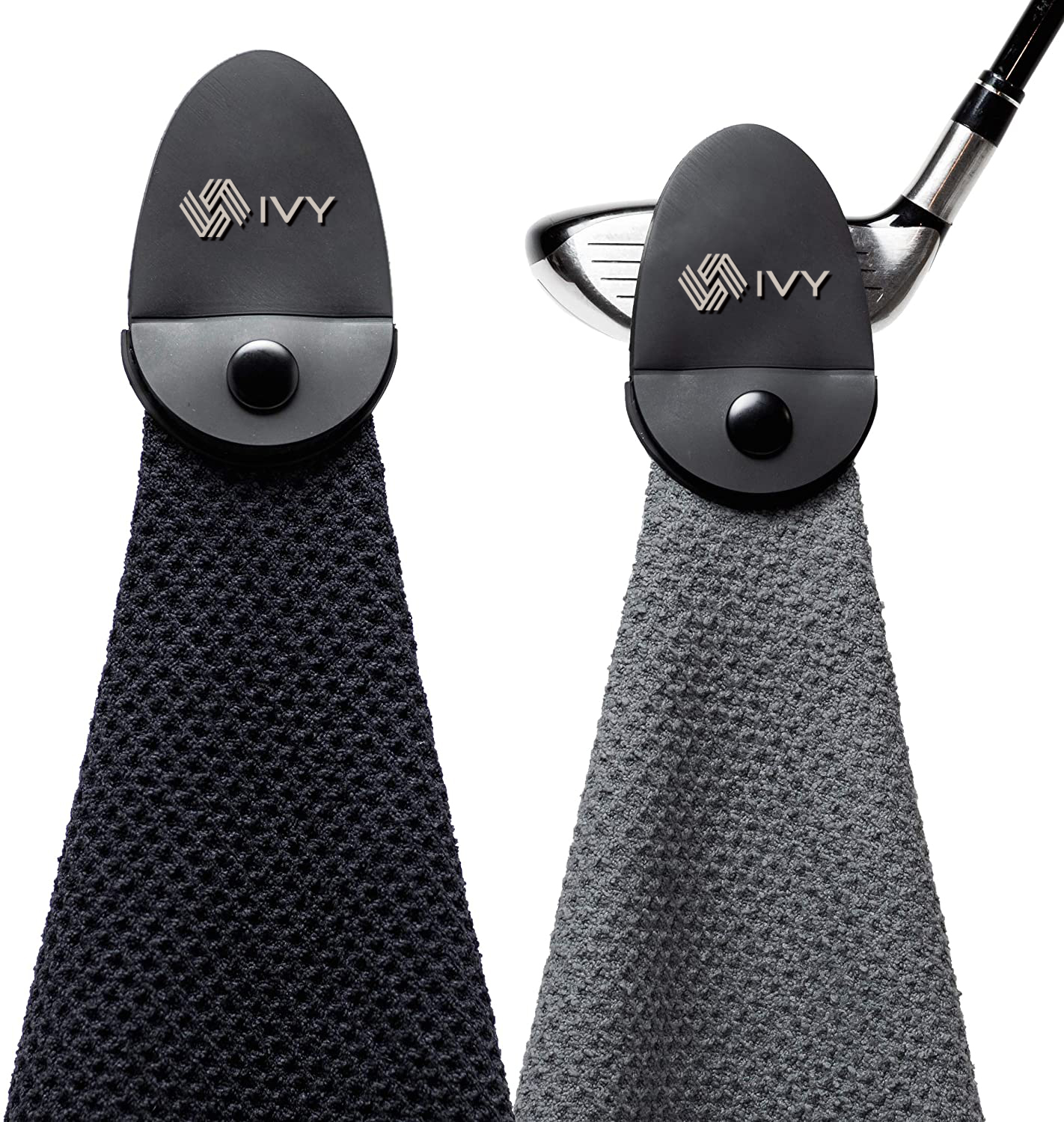 2021 new design waterproof waffle magnetic golf towel with clip