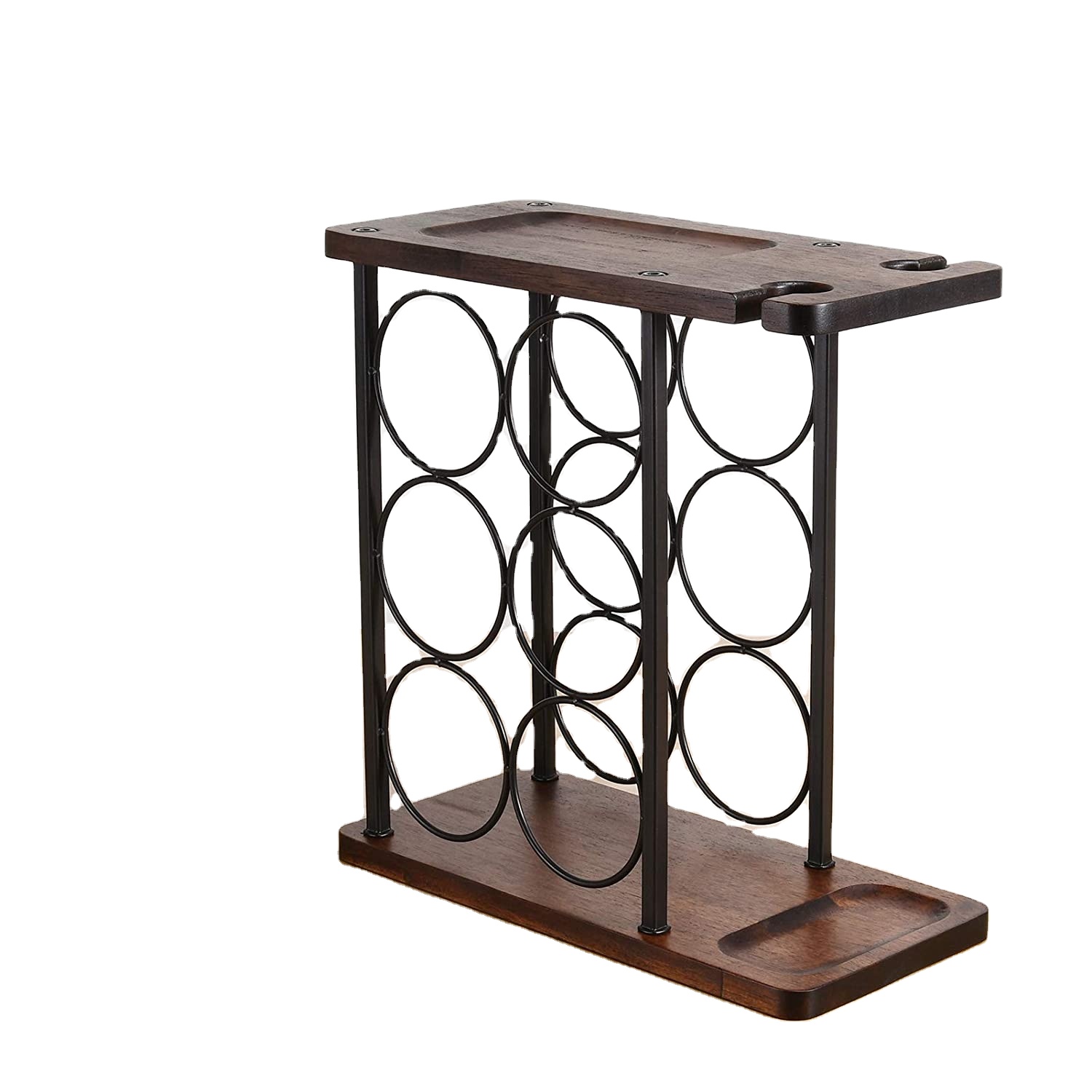 Country Rustic Customized Color Size Height Wine Rack for Kitchen and Livingroom Family Party