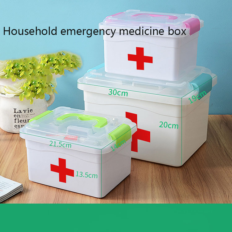 Whosale Large Portable Box Colorful Plastic Medicine Storage Box Sundries Family Medicine Box
