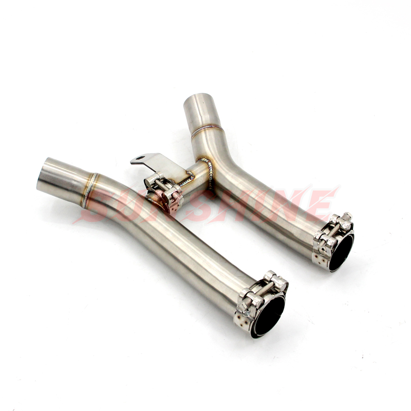 A Set Exhaust Motorcycle Double Mid Pipe Motorcross Slip on Modified Escape Moto Left&right For Hayabusa GSXR1300 GSX 1300R