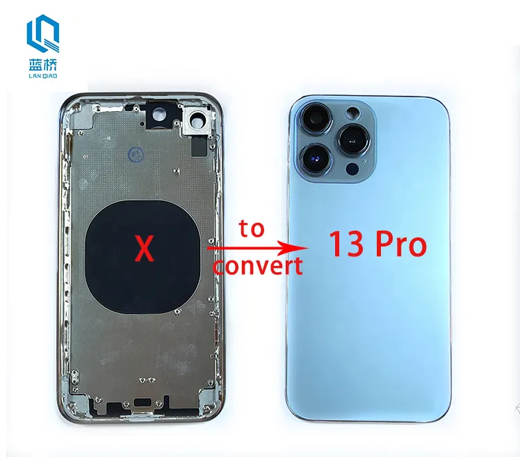 Wholesale New arrival For iPhone xr xs max 11 Back Cover Housing Converter to 12 13 14 pro max Back Housing