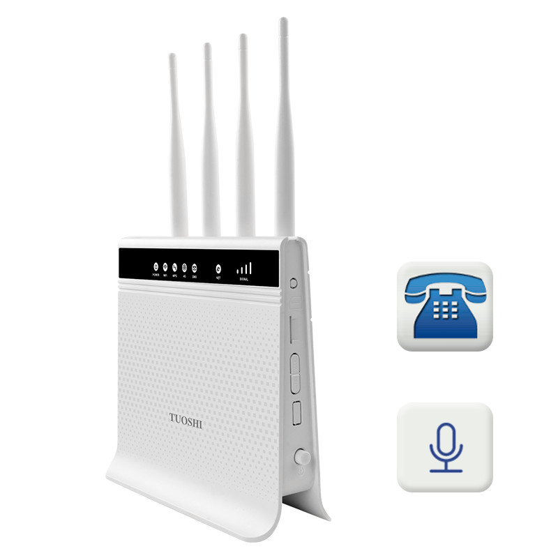 Домашний роутер CPE 4G LTE с голосовым вызовом, 300 Мбит/с, 2,4 ГГц, точка доступа Wi-Fi, беспроводной роутер с поддержкой голосовых функций Rj11, слот для Sim-карты