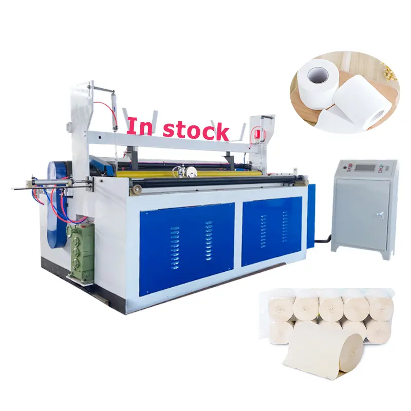 New design automatic toilet paper embossed rewinding machine small toilet tissue paper making machine