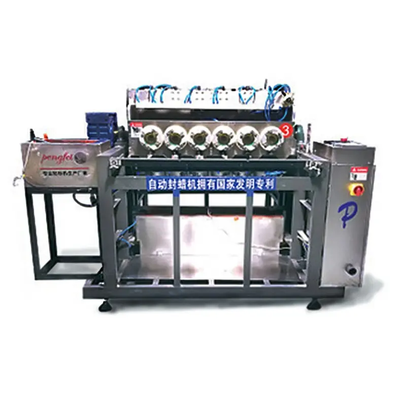 automatic wax sealing capping locking machine for wine glass bottles
