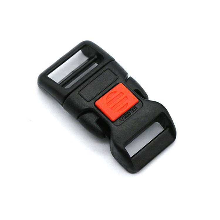 Custom Bicycle Motorbike Helmet 20mm Safety Side Release Plastic Curved Buckle with Lock