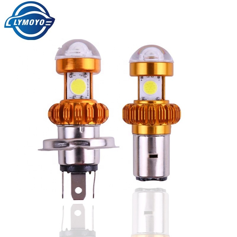 Двигатель 3SMD фара мотоцикла Hi/низкая скутер лампа COB лампы 12V-96V лампы двигатель Противотуманные фары аксессуары для мотоциклов светодиодные H4 BA20D
