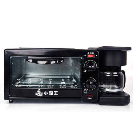 Multifunctional Small 3 in 1 Electric Breakfast Makers food Machine black