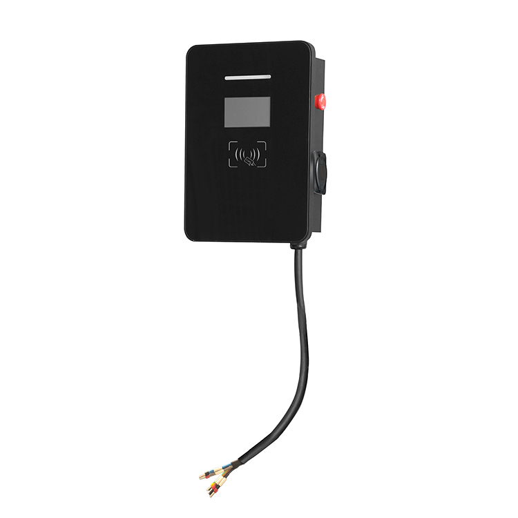 Металлическая быстрая зарядная станция 32A 380V IP65 AC RFID EV, зарядная станция 22 кВт со светодиодным экраном