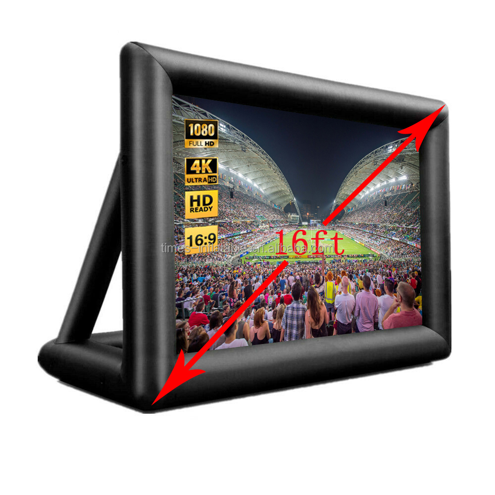 16:9 16Feet Customized Size Factory Price Movie Screen Inflatable Projection Cinema Screen