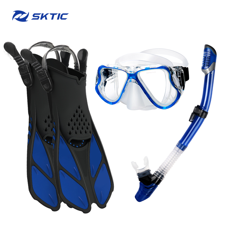 SKTIC Wholesale Adult Silicone Snorkel Mask Set Professional Scuba Diving Equipment