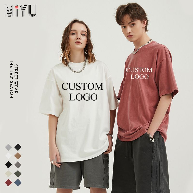MIYU 2021 High quality Shirt For Women Drop Sleeve 250 gsm Cotton Custom Heavy Weight Oversized Essential Tshirt