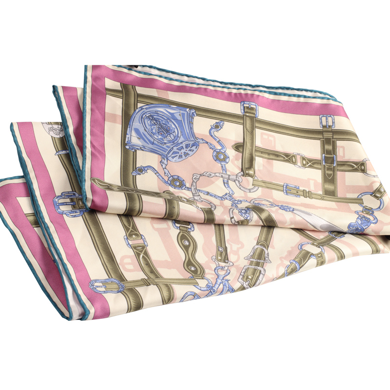 [OEM/ODM] Custom Logo Fashion Silk Square Scarves Printing High Quality Women's Luxury 100% Silk Scarf 90*90cm For Wholesale