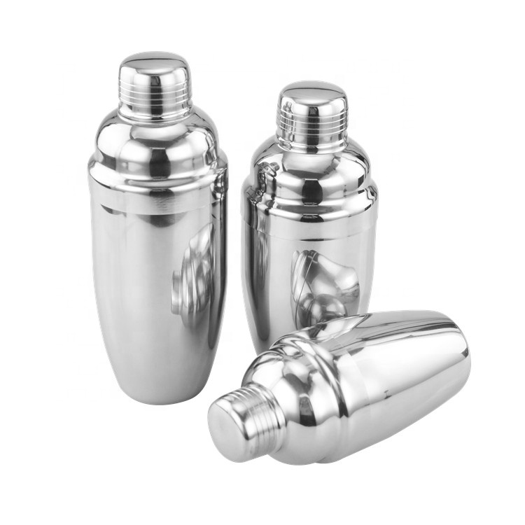 China suppliers multiple sizes stainless steel bar tools boston cocktail shakers