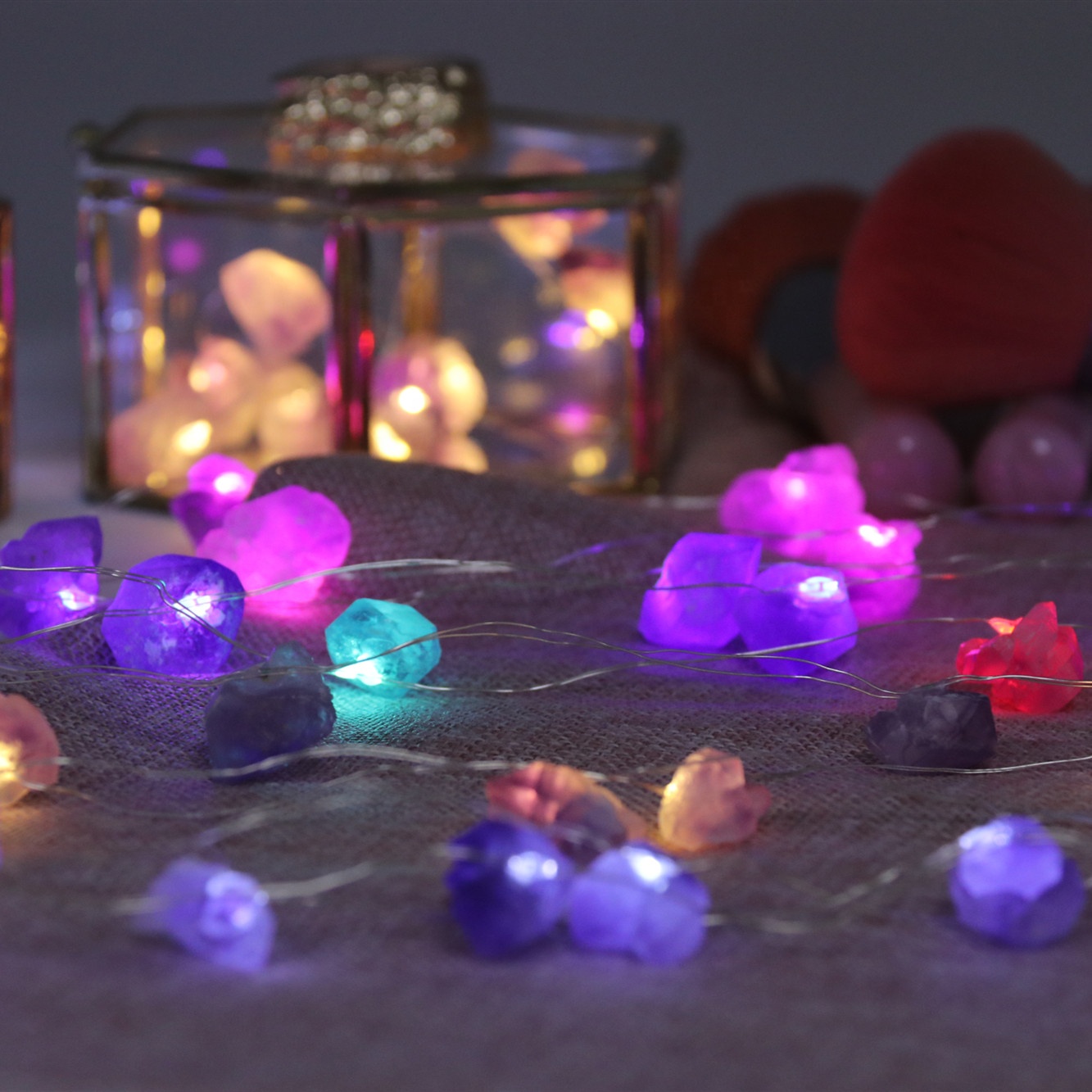 Wedding Party Decorations LED Crystal String Lights Set Outdoor Light