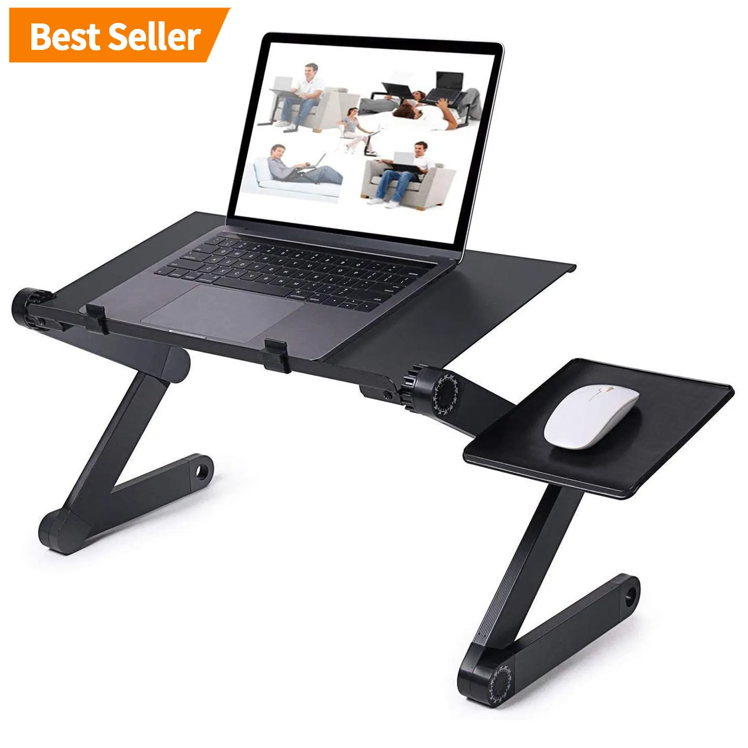Manufacturer Portable Vertical Folding Ventilated Adjustable Sofa Bed Metal Aluminum Foldable Tablet Netbook Laptop Stand