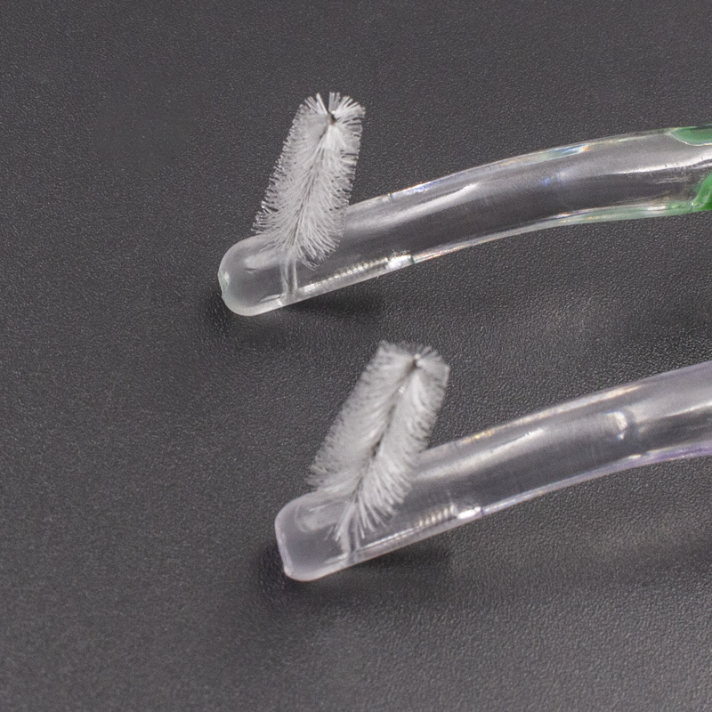 New Dental orthodontic small head tip single beam head soft bristles Orthodontic Toothbrush with Interdental Brush