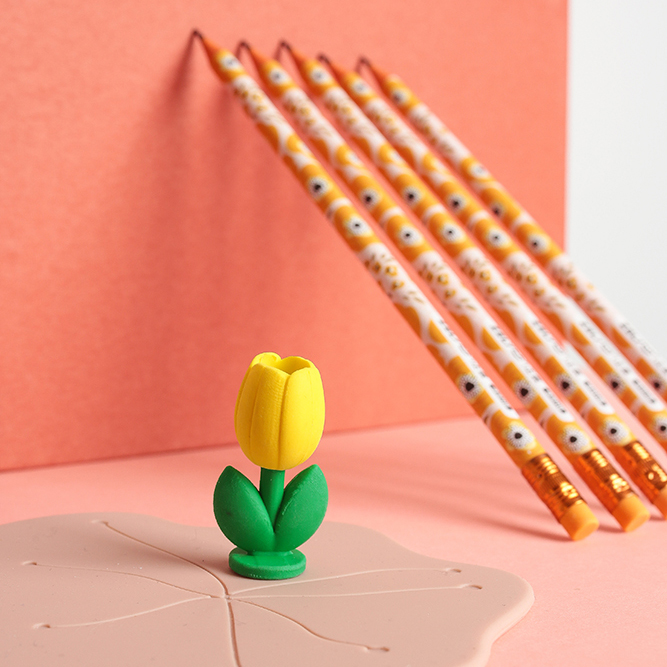 Hot-selling set of 8 pcs, with yellow and green bottoms, custom made wooden HB pencils for school and office
