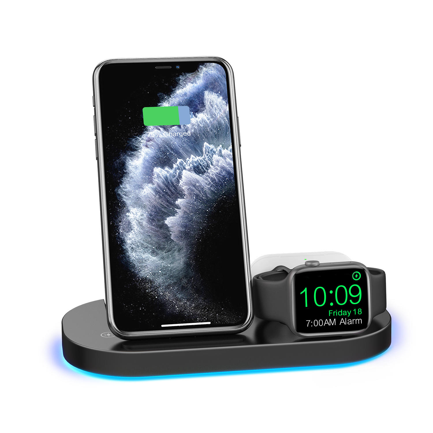 15W wireless charging stand three-in-one multifunctional desktop wireless charger