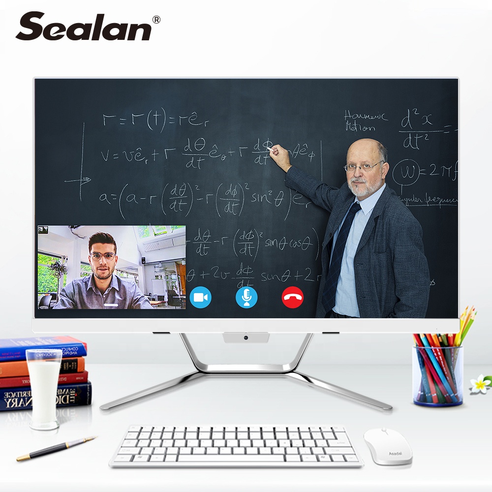 Плоский экран SEALAN 23,8 дюйма, камера allinone pc i7, моноблок 2g, видеокарта, все в одном, настольный ПК, игровой компьютер, компьютер