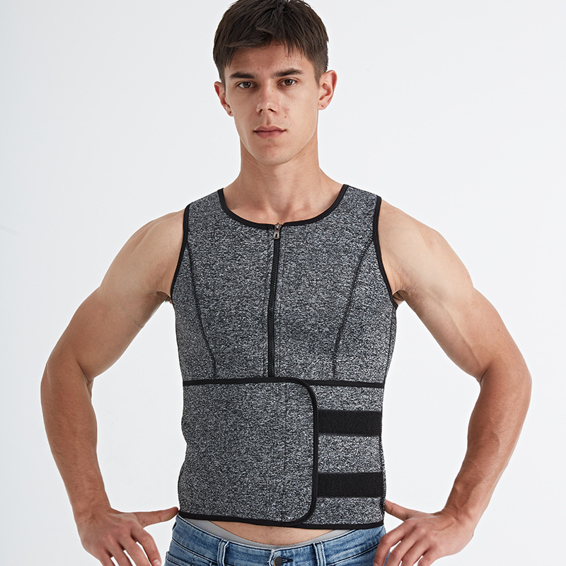 Manufacturers directly for men sports body shapewear neoprene rubber waistband stomach and back heart burst Shaper