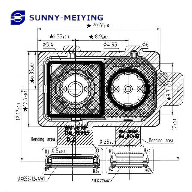 Модуль камеры 13mp 5mp, двойная камера mdoule F2F1203B, модуль камеры PDAF с датчиком Samsung