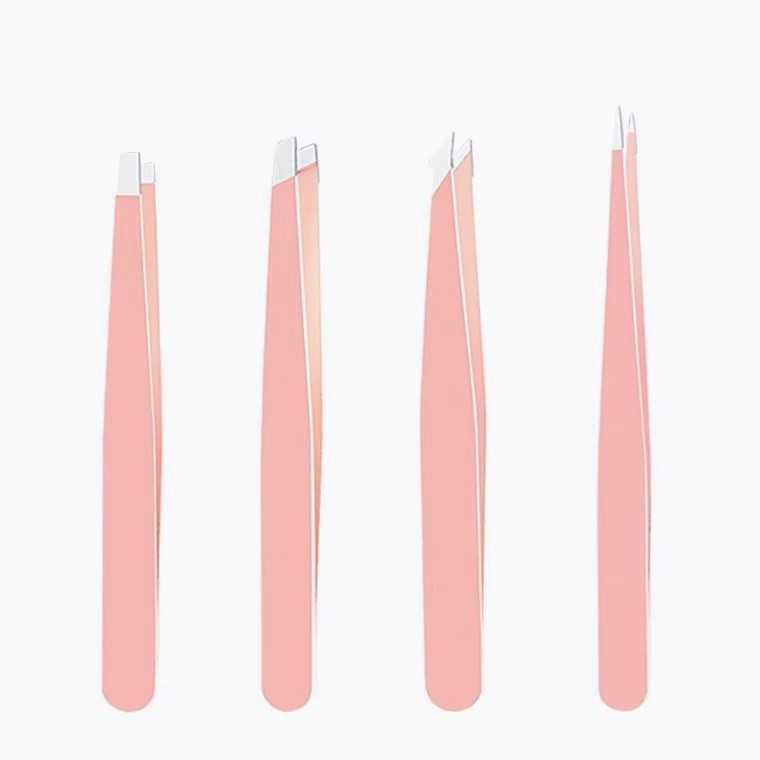 Pink Style High Quality Eye Brow Metal Tweezers For Eyebrow