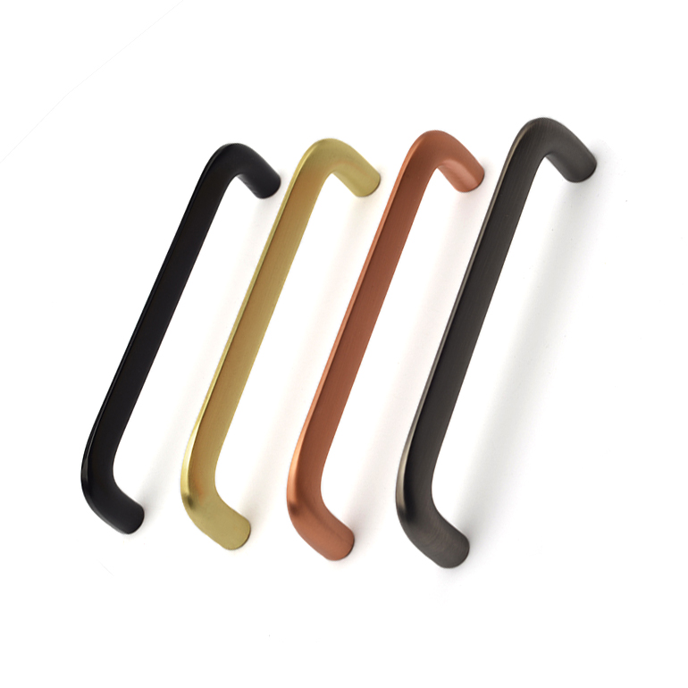 factory wholesale simple furniture handle for kitchen cabinet drawer black rose gold