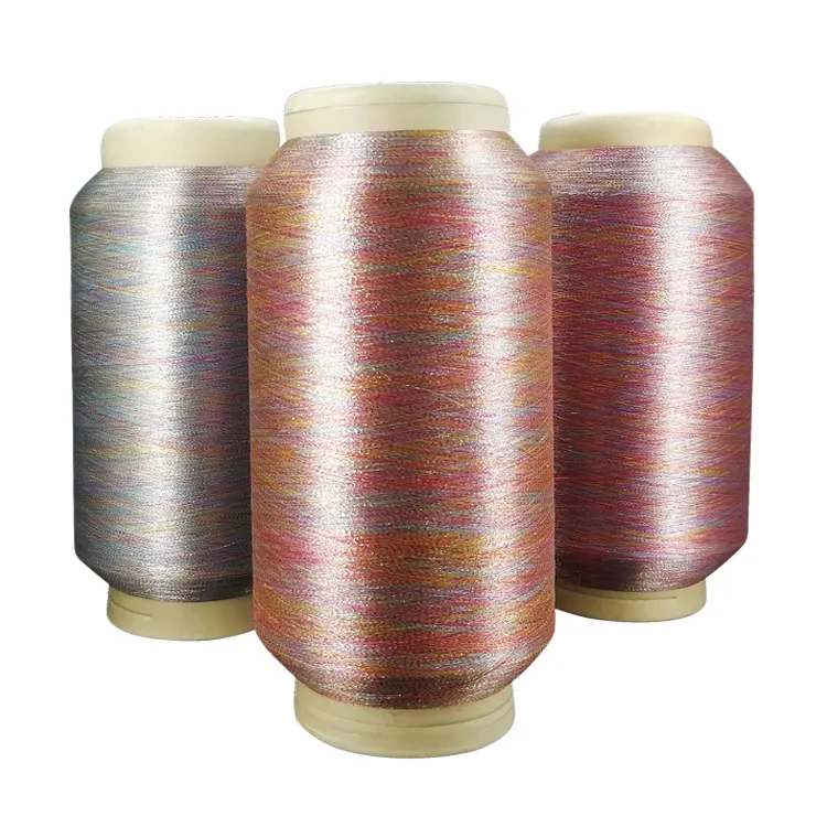 Very Fine Colorful Polyester Lurex Yarn Metallic Yarn