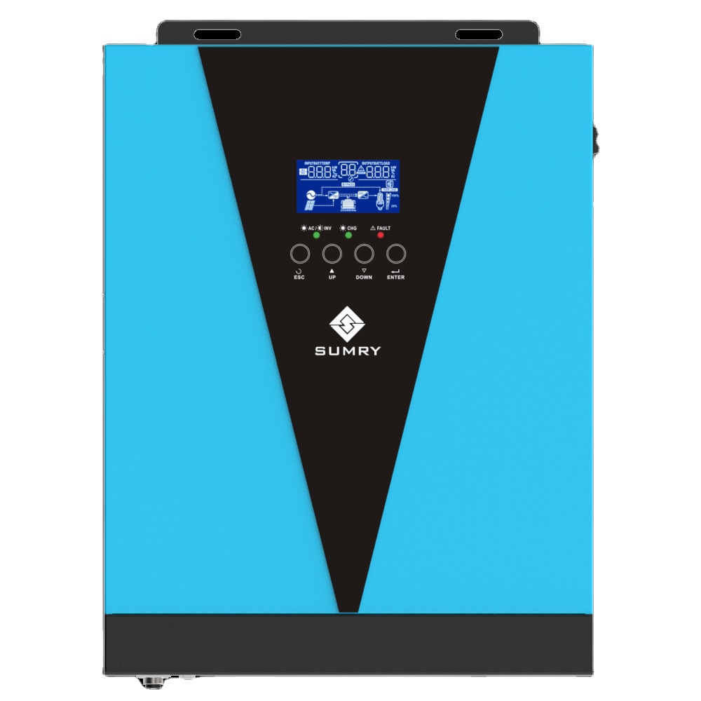 Гибридный солнечный инвертор 3KVA 2400W 24V до 220V 230V Встроенный MPPT 40A