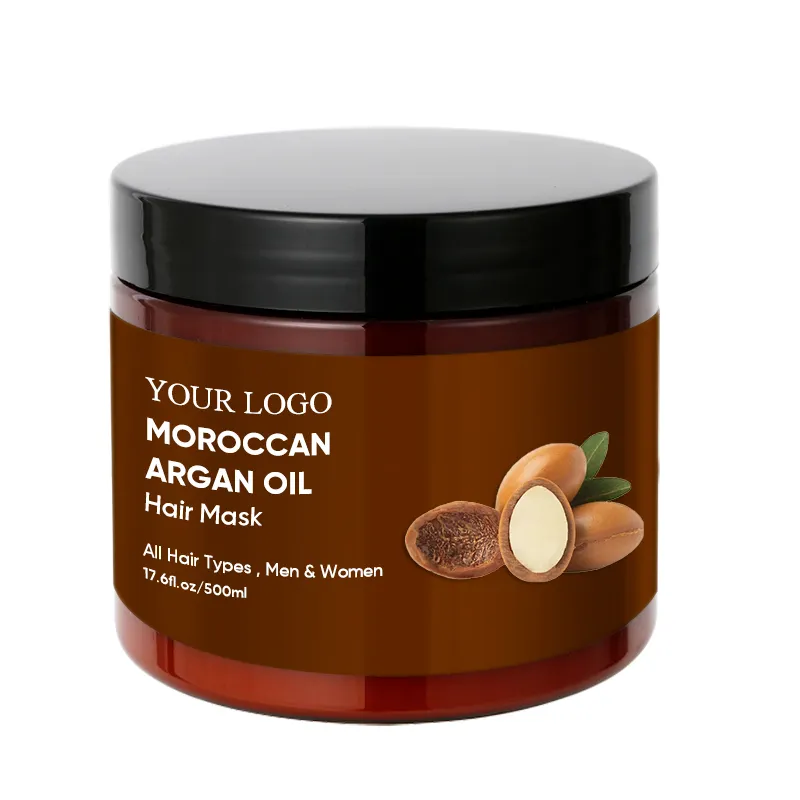 Roushun Shea Ginger Customized Collagen Organic Quality 500ml Herbal Argan Oil Tea Tree Avocado Keratin Hair Mask Private Label