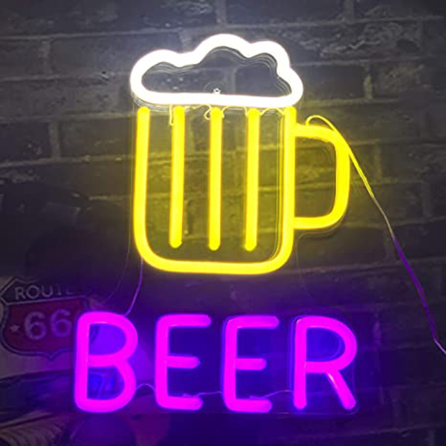 Dropshipping Decorative Custom Light Oem Customized Beer Neon Sign Wholesale Cloud Neon Sign
