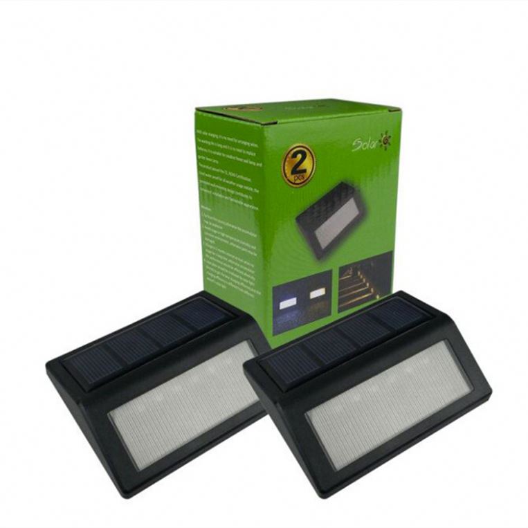 Waterproof IP55 Outdoor LED Stairs lamp Solar Step Stair Light Solar Garden Street Lamp Hotel Wall Lamp Modern