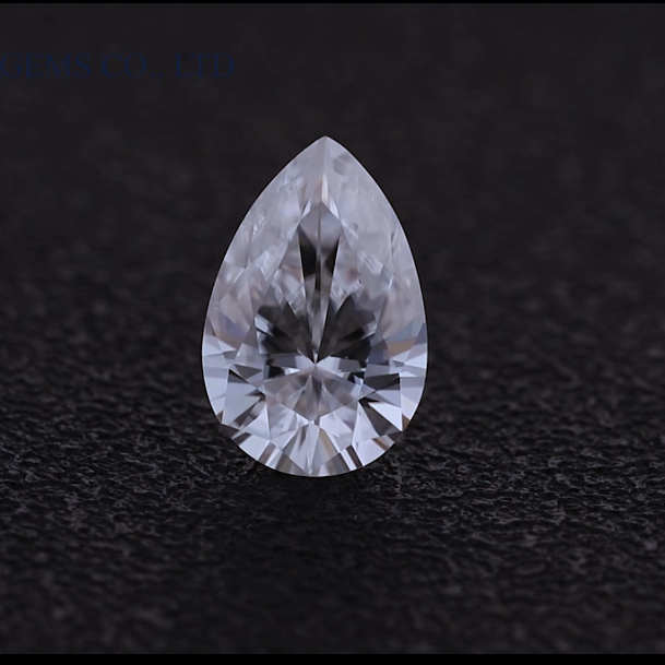 Одежда высшего качества Груша Форма 7*10 мм белый moissanite diamond